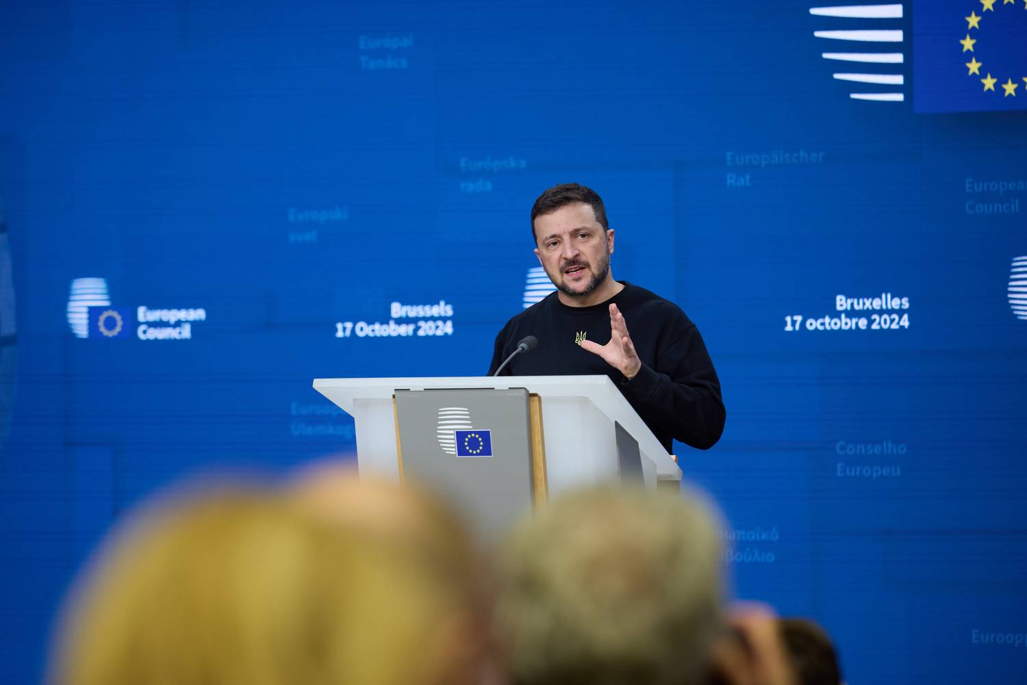 Володимир Зеленски на заседание на Европейския съвет
